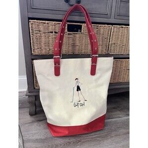 Golf Girl Sunny Hawaii Tote Sports Bag “The Girls” Embroidered Canvas 16”x16”